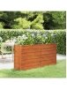 Tall garden bed, rusty, 160x40x77 cm, Corten steel