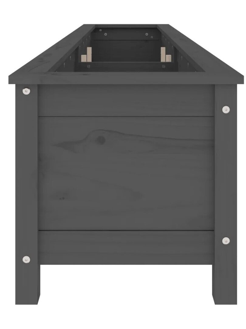 Raised garden bed, grey, 199.5 × 40 × 39 cm, solid pine wood 3 Raised garden bed, grey, 199.5 × 40 × 39 cm, solid pine wood 3