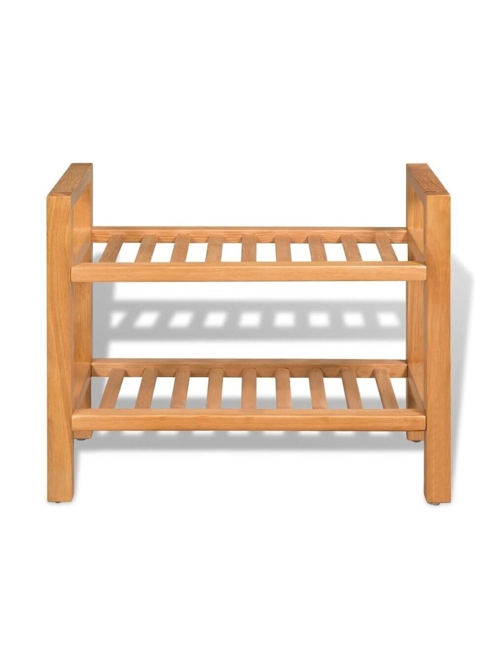 Подставка для обуви с 2 полками, 50x27x40 см, массив дуба 1