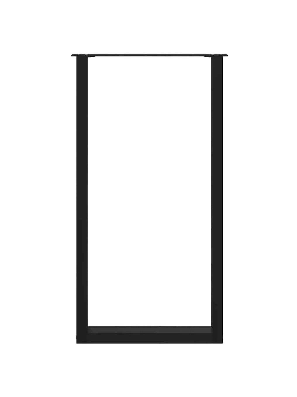 Bar table legs, U-shaped, 2 pcs, black, 60 × (110–111) cm, steel 4