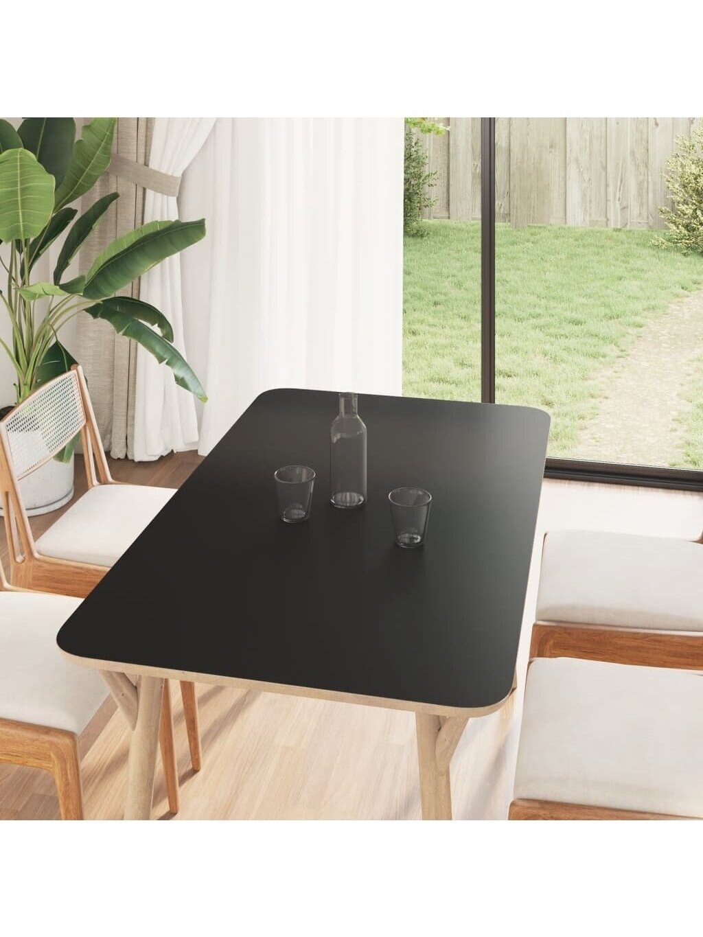Furniture sticker, adhesive, matte black, 90x500 cm, PVC