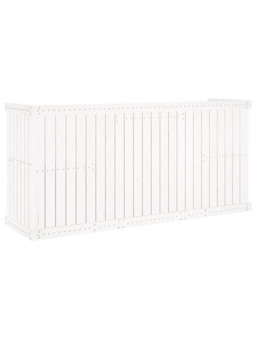 2-person balcony furniture set, white, made of solid pine wood. 5