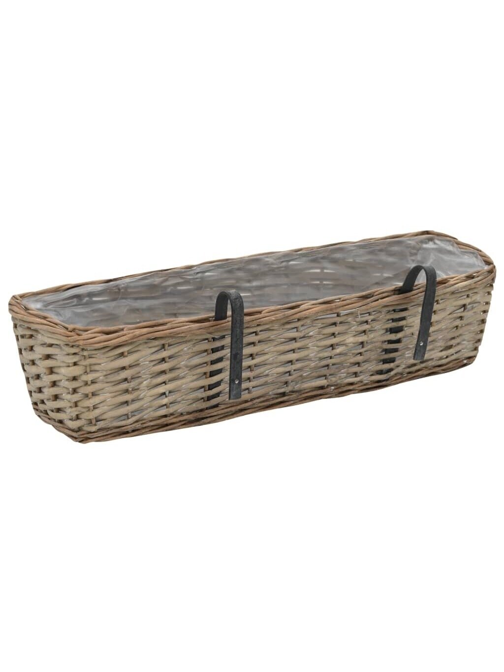 Rõdukastid, 2 tk, 60 cm, punutud, PE-sisuga 2