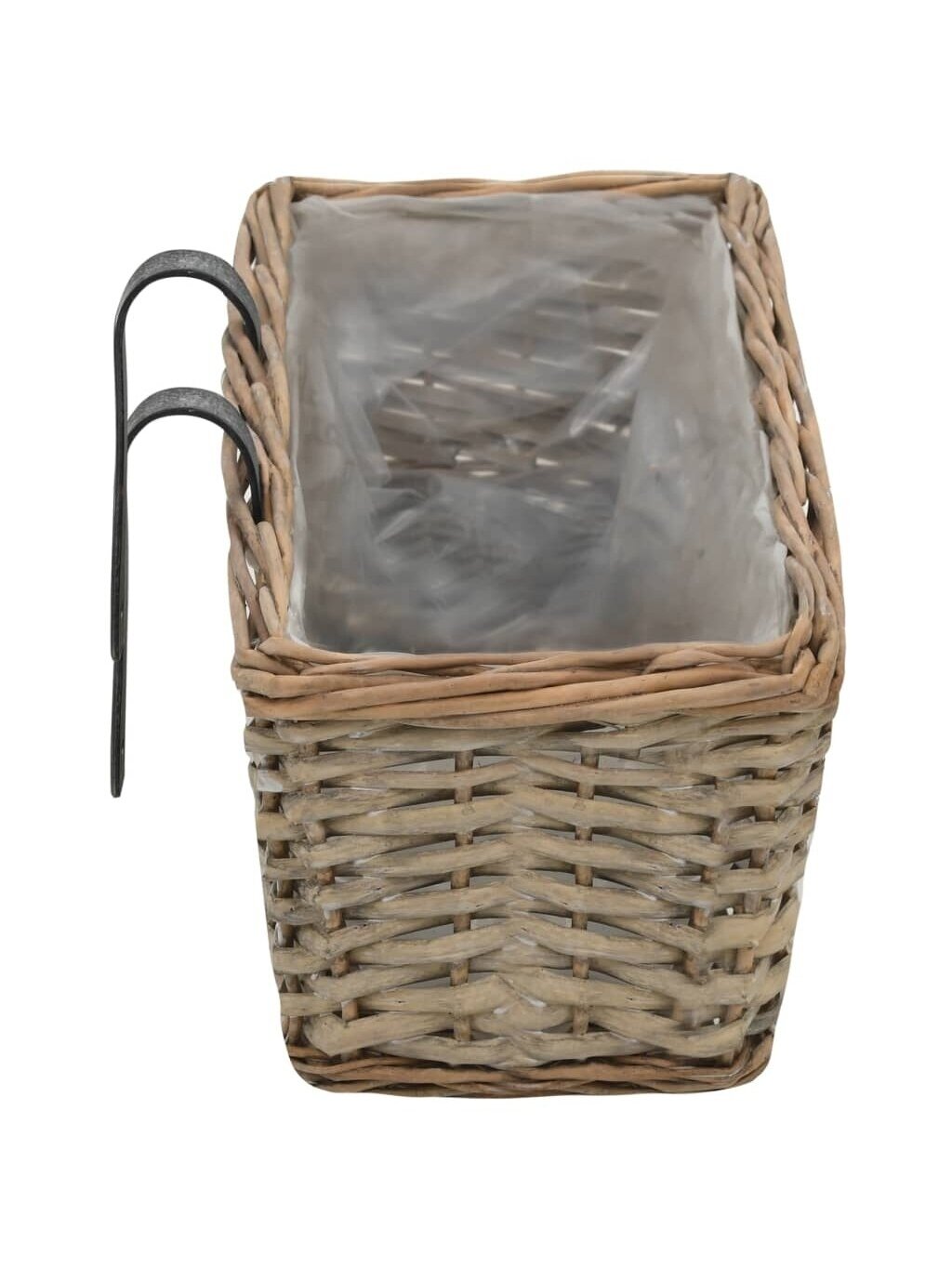 Rõdukastid, 2 tk, 60 cm, punutud, PE-sisuga 4