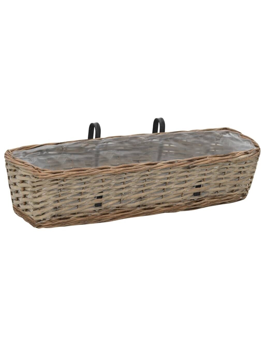 Rõdukastid, 2 tk, 60 cm, punutud, PE-sisuga 1