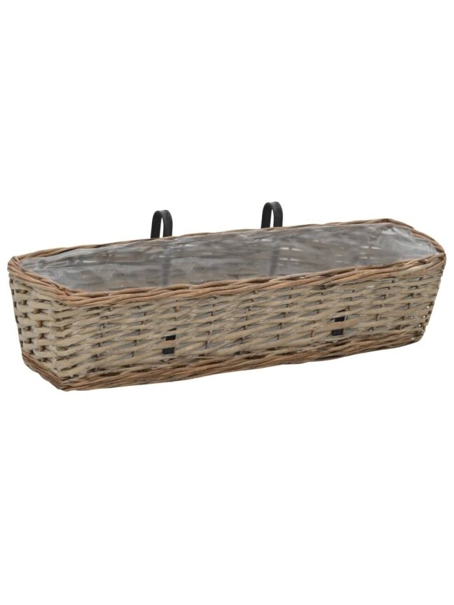 Rõdukastid, 2 tk, 60 cm, punutud, PE-sisuga 1