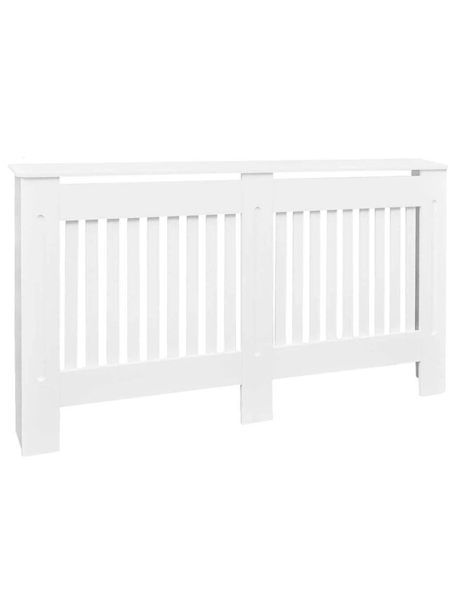 White MDF Radiator Cover with Shelf, 152 cm 2 White MDF Radiator Cover with Shelf, 152 cm 2