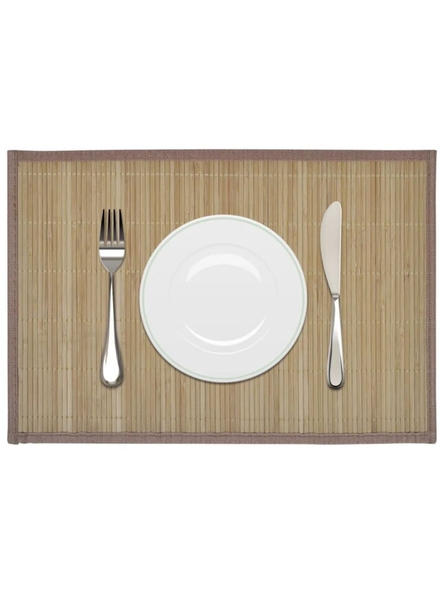 Bamboo Placemats, 6 pcs, brown, 30x45 cm Bamboo Placemats, 6 pcs, brown, 30x45 cm