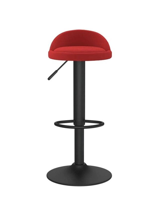 Bar stools, 2 pcs, wine red, velvet 3 Bar stools, 2 pcs, wine red, velvet 3