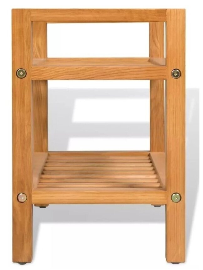 Подставка для обуви с 2 полками, 50x27x40 см, массив дуба 2