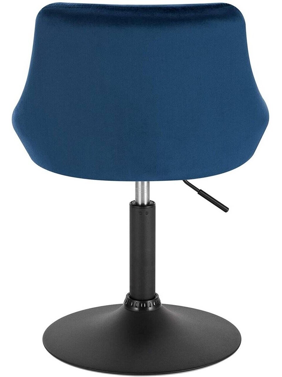 Set of 2 Bar Stools, with Backrest, Velvet Upholstery, Blue. 7