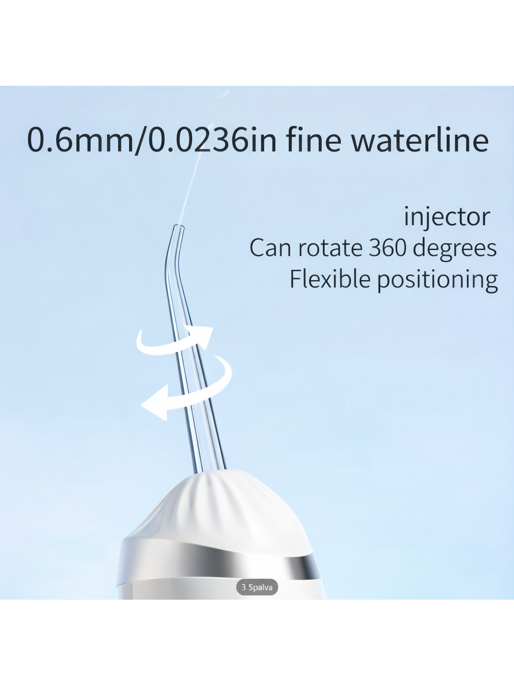 Cordless electric oral irrigator with 3 modes and 4 nozzles, USB rechargeable 5