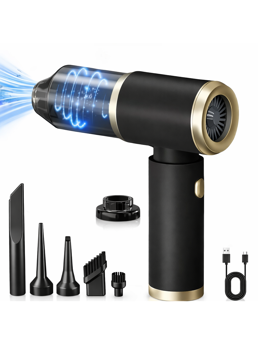 Cordless Handheld Car Vacuum Cleaner with Suction and Blowing Function, USB Rechargeable Mini Auto Vacuum Cleaner