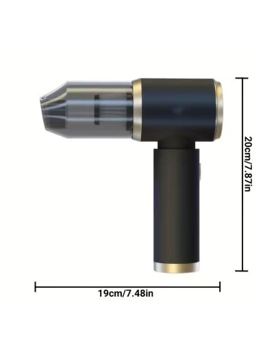 Juhtmevaba käsitolmuimeja autole imemis- ja puhumisfunktsiooniga, USB laetav mini autotolmuimeja