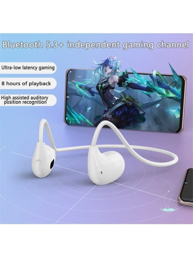 Bluetooth 5.3 Belaidės Ausinės su Mikrofonu – Stereo Garso Kokybė, Suderinamos su Android ir iOS 3