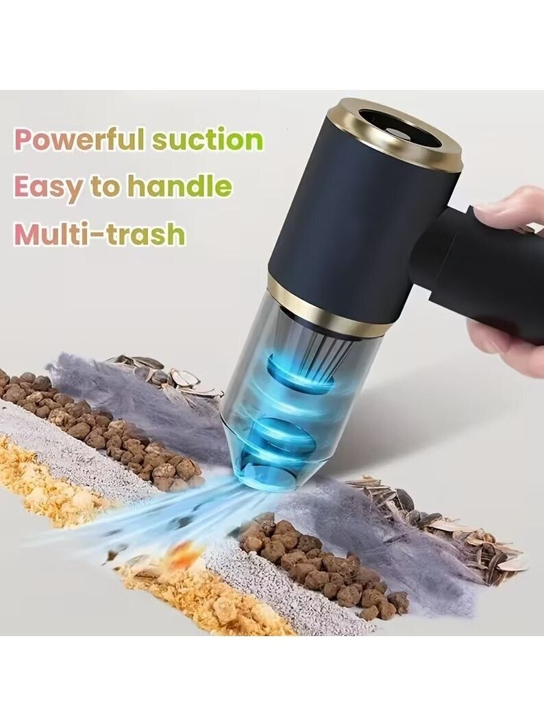 Cordless Handheld Car Vacuum Cleaner with Suction and Blowing Function, USB Rechargeable Mini Auto Vacuum Cleaner 3