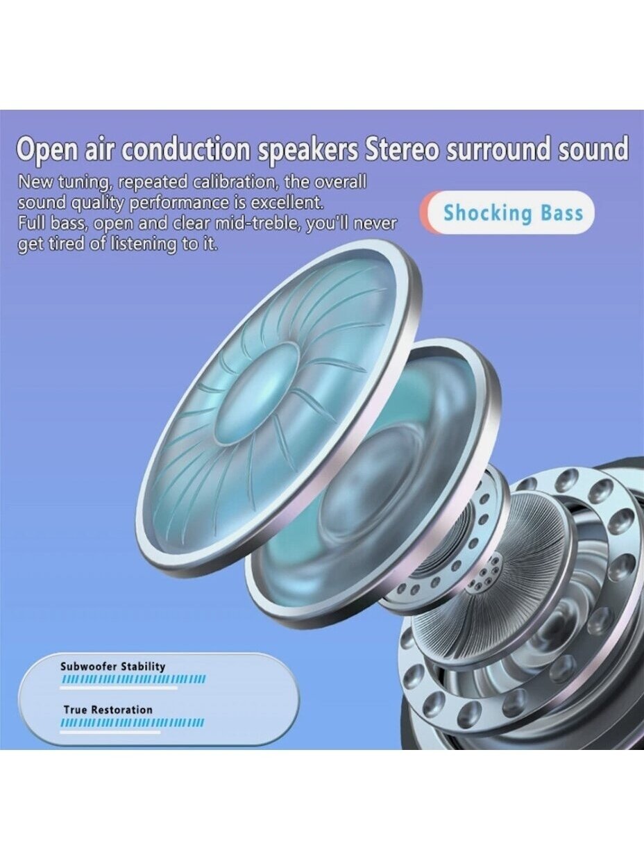 Bluetooth 5.3 Belaidės Ausinės su Mikrofonu – Stereo Garso Kokybė, Suderinamos su Android ir iOS 4