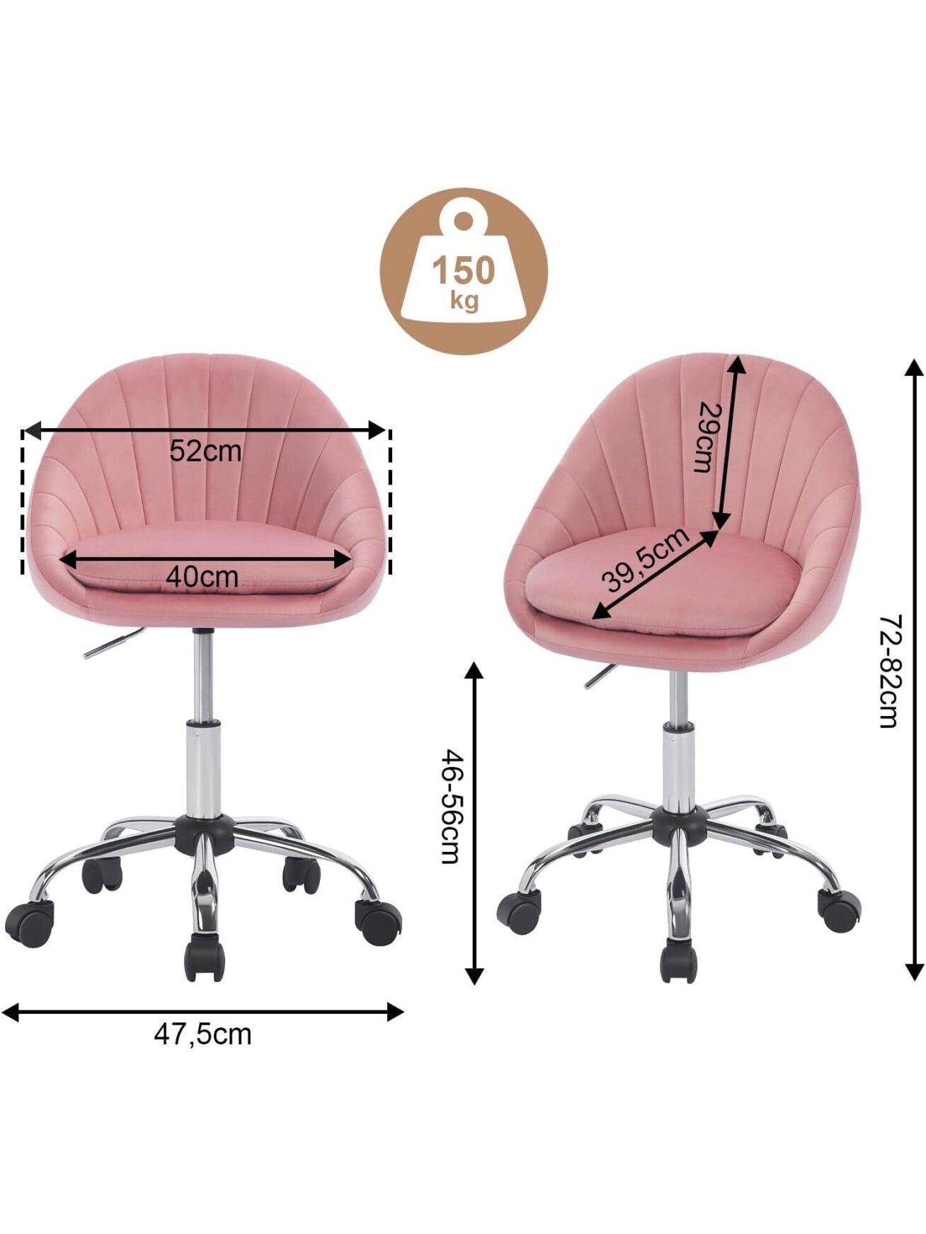 Kontoritool, ergonoomiline meigitool | Pöörlev, ratastega 1