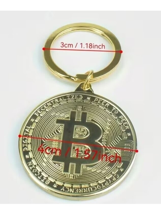 Bitcoin metalinis raktų pakabukas – vintažinis kolekcinis aksesuaras 2