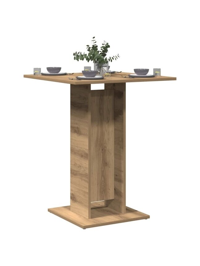 Bistrotabel, artisan tammepuude värv, 60 × 60 × 75 cm, puit 2