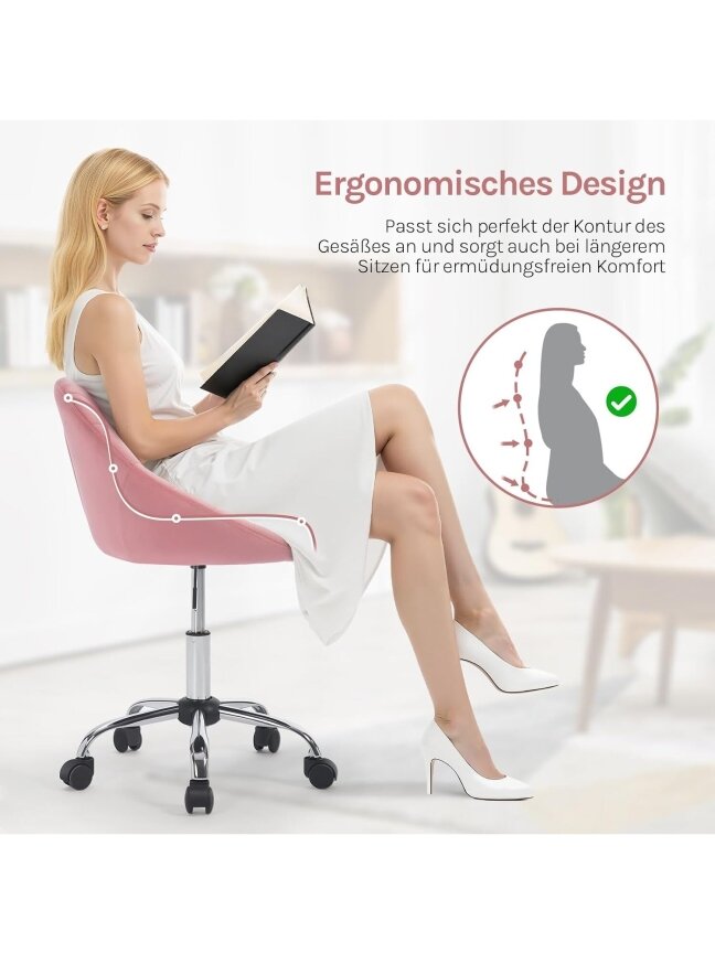 Kontoritool, ergonoomiline meigitool | Pöörlev, ratastega 4