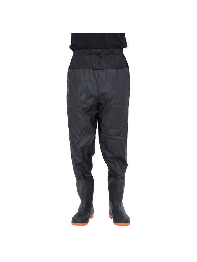 Waders with Boots, Black, Size 41