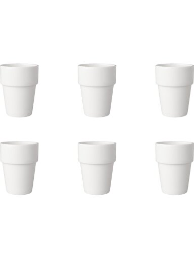 “Budgetline” Cup – 6 pcs, 19 cl – White, Porcelain