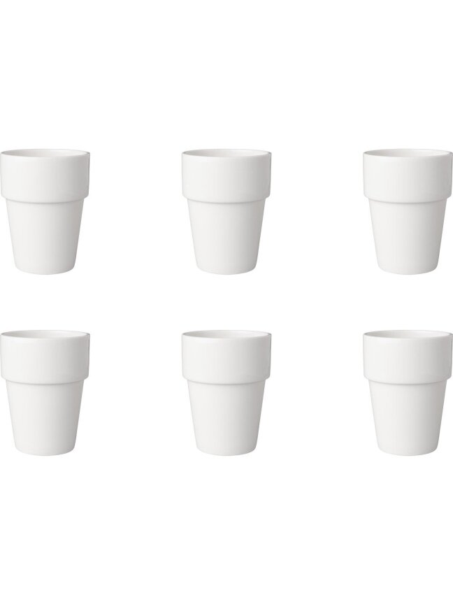 "Budgetline" puodelis –  6 vnt. 19 cl Baltas, Porcelianas 1