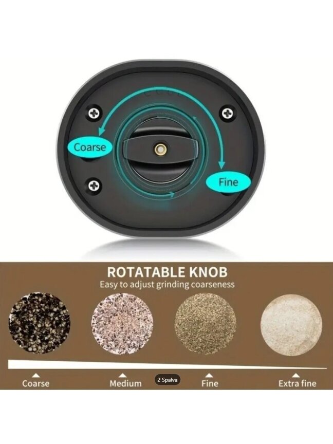 CLITON Electric Salt and Pepper Grinder with LED Light 4