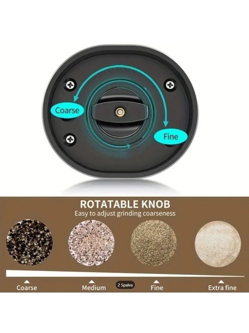 CLITON Electric Salt and Pepper Grinder with LED Light 4