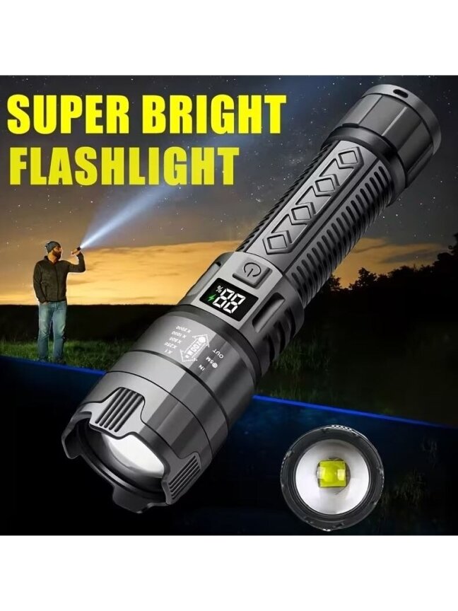 COB LED galvas lampu komplekts ar USB uzlādi (ar kārbu). 5