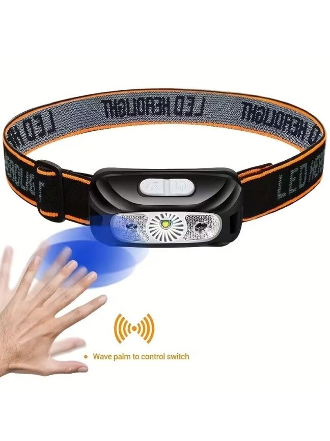COB LED galvas lampu komplekts ar USB uzlādi (ar kārbu). 3
