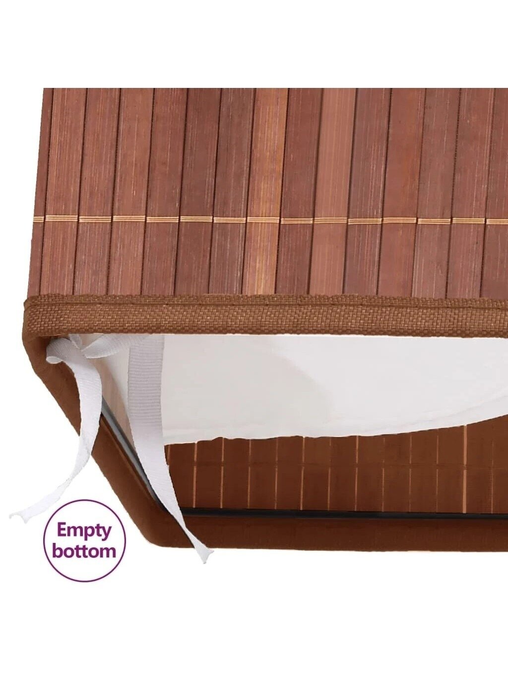 Storage boxes, 4 pcs, brown, bamboo 8