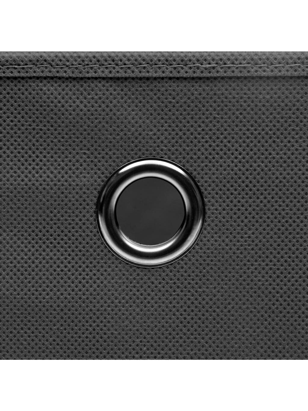 Storage boxes with lids, set of 3, grey, 32×32×32 cm, fabric 3