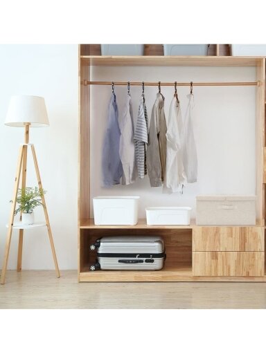 Storage box, cream color, 50x30x25 cm, fabric