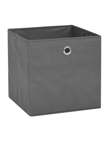 Storage boxes, 4 pcs, non-woven fabric, 32x32x32 cm, grey