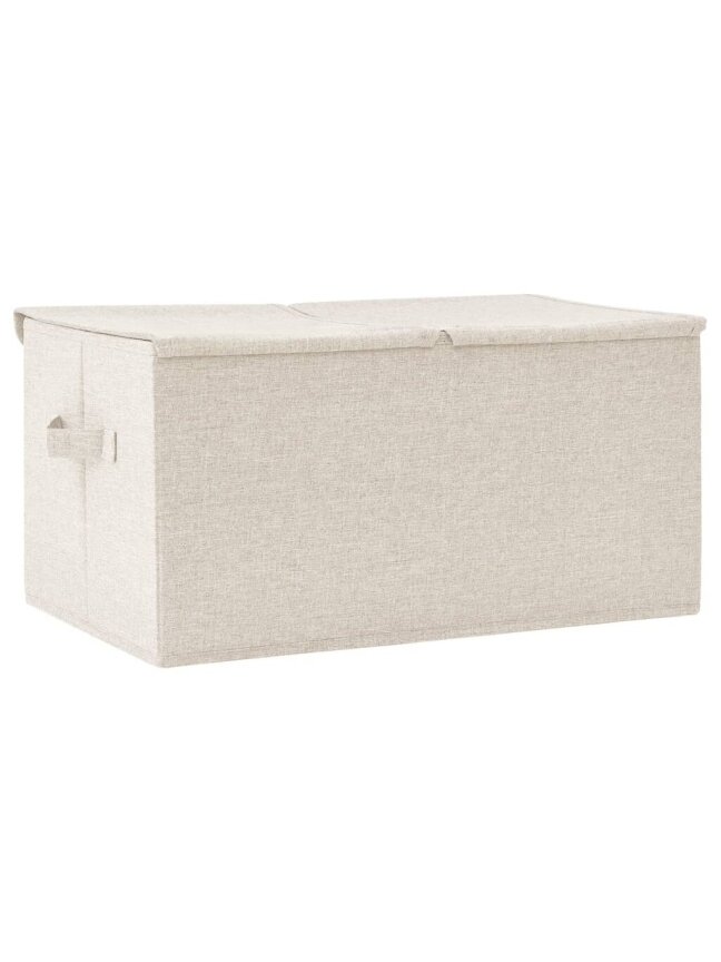 Ящик для хранения, кремовый цвет, 50x30x25 см, ткань 3