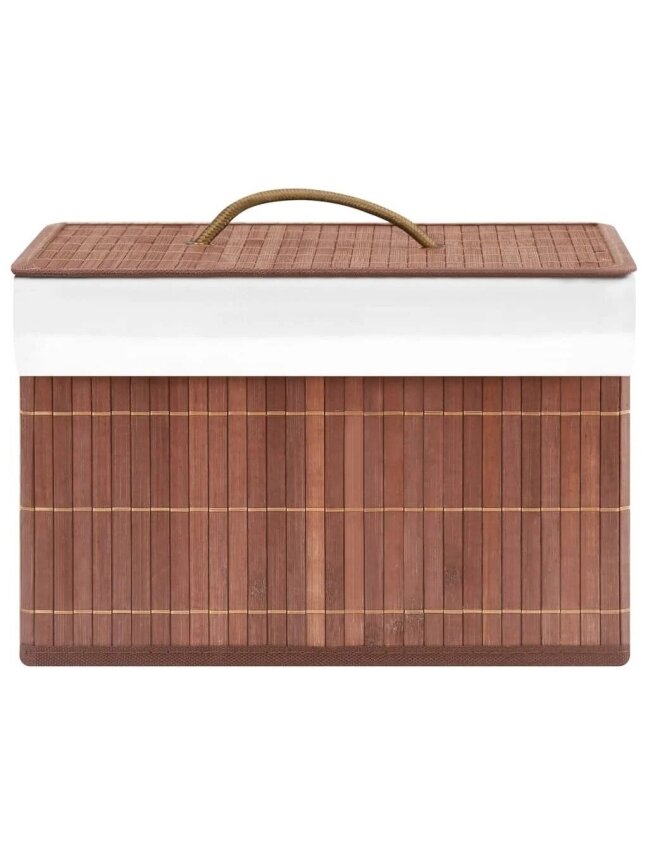 Storage boxes, 4 pcs, brown, bamboo 5