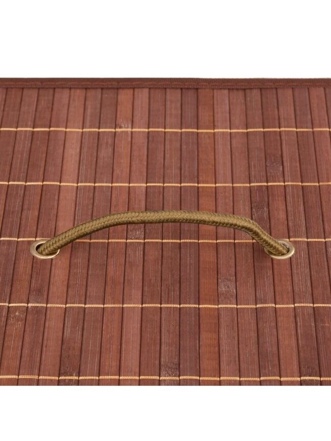 Storage boxes, 4 pcs, brown, bamboo 7