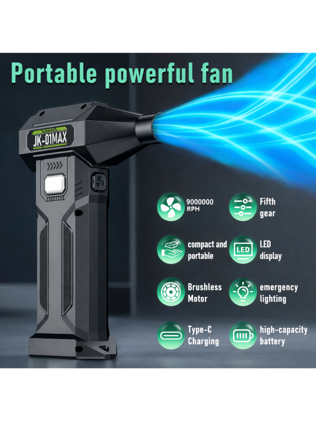 Multifunctional turbo air blower – 9,000,000 RPM brushless motor. Multifunctional turbo air blower – 9,000,000 RPM brushless motor.