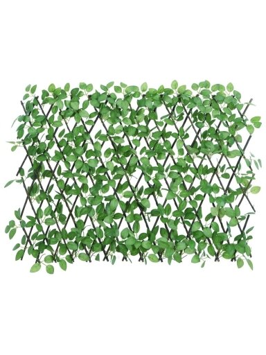 Dirbtinės gebenės treliažas, žalias, 180x65cm, prailginamas Dirbtinės gebenės treliažas, žalias, 180x65cm, prailginamas