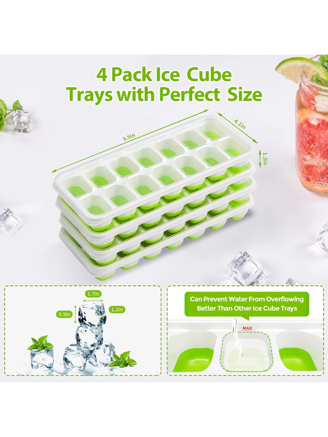 DOQAUS Ice Cube Trays with Lids and Box 3