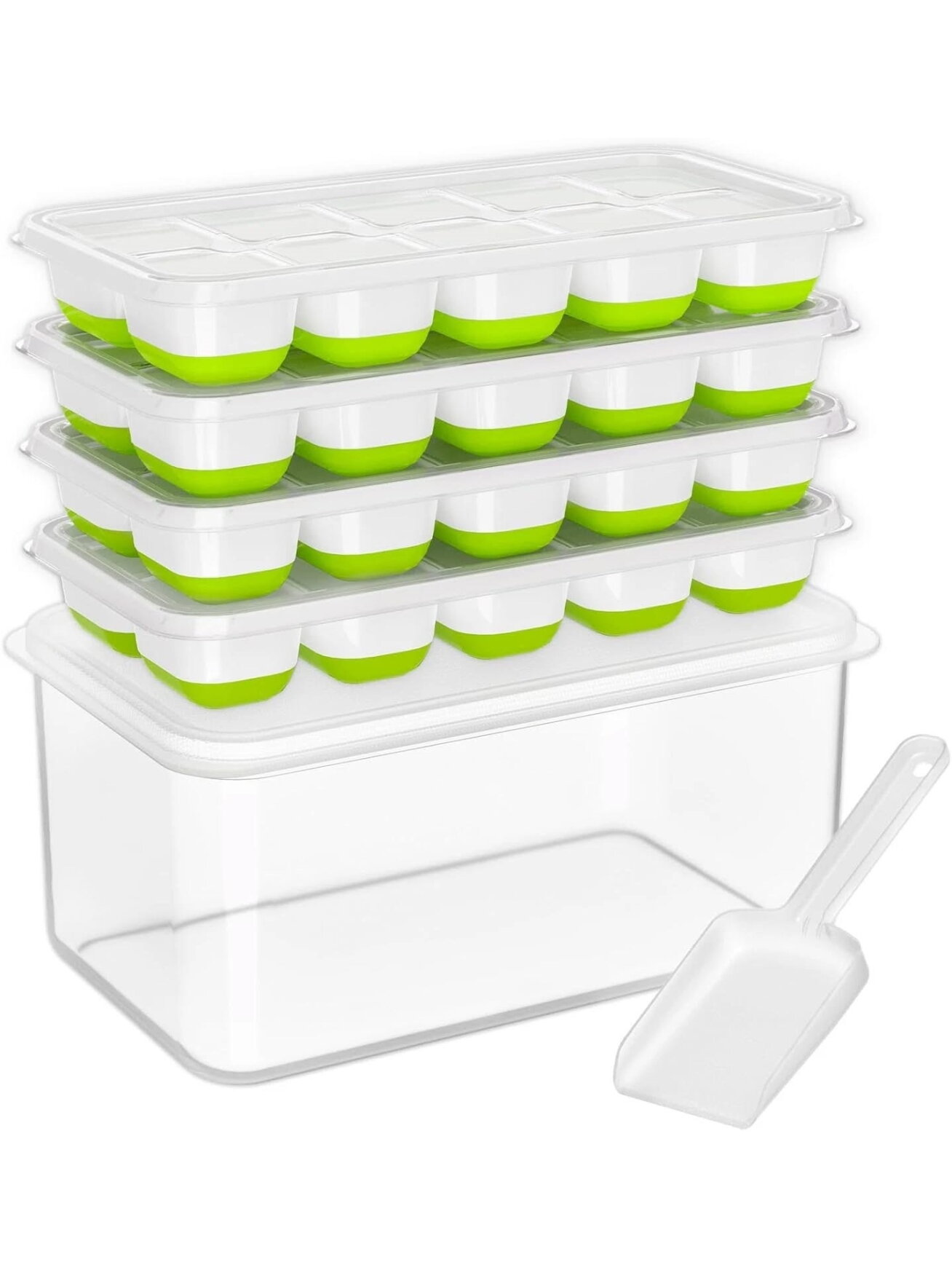 DOQAUS Ice Cube Trays with Lids and Box DOQAUS Ice Cube Trays with Lids and Box