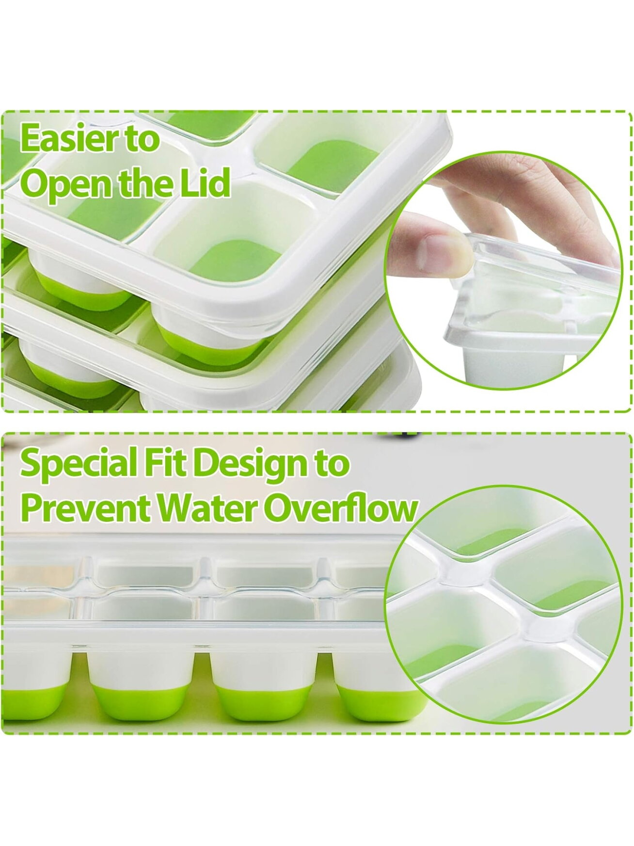 DOQAUS Ice Cube Trays with Lids and Box 1 DOQAUS Ice Cube Trays with Lids and Box 1