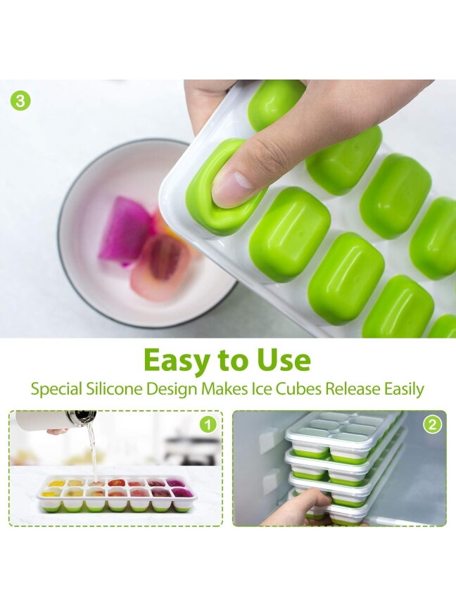 DOQAUS Ice Cube Trays with Lids and Box 5 DOQAUS Ice Cube Trays with Lids and Box 5