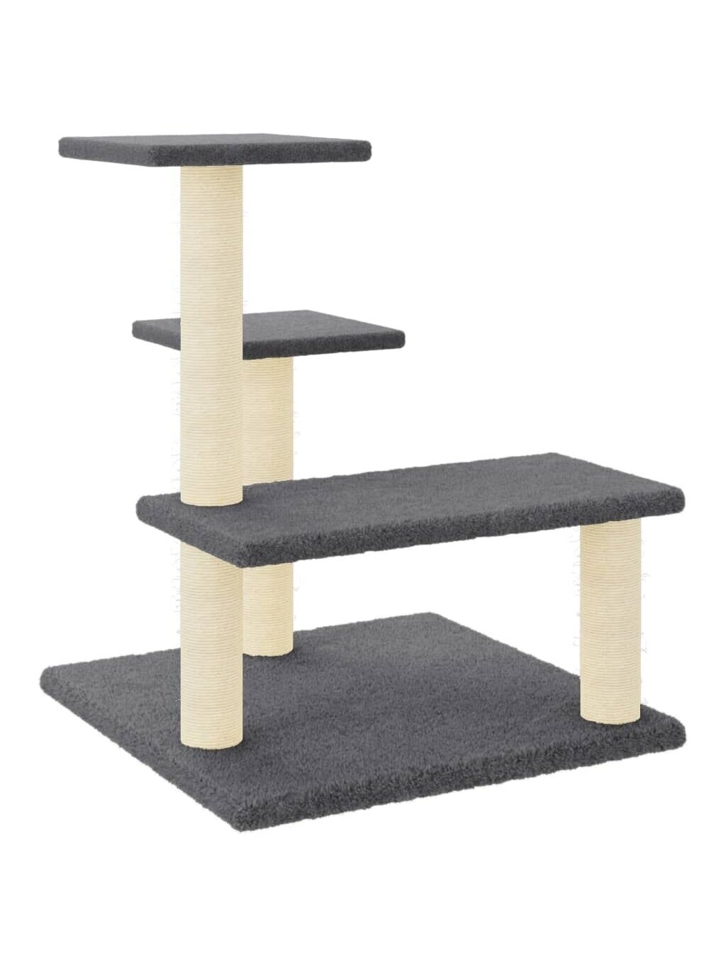 Kasside kraapimispost, sisalpostidega, tumehall, 61 cm 1
