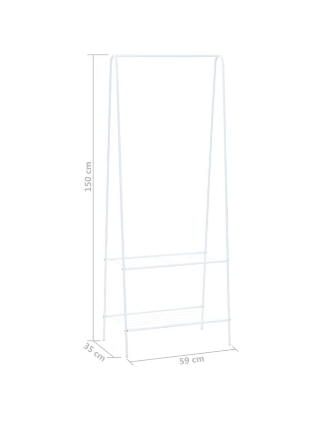 Riidepuu, 59x35x150 cm, valge 4