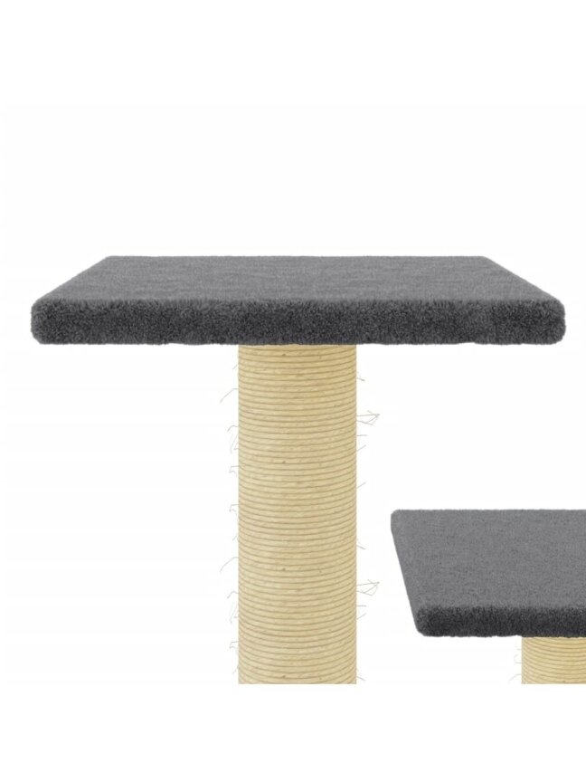 Kasside kraapimispost, sisalpostidega, tumehall, 61 cm 5