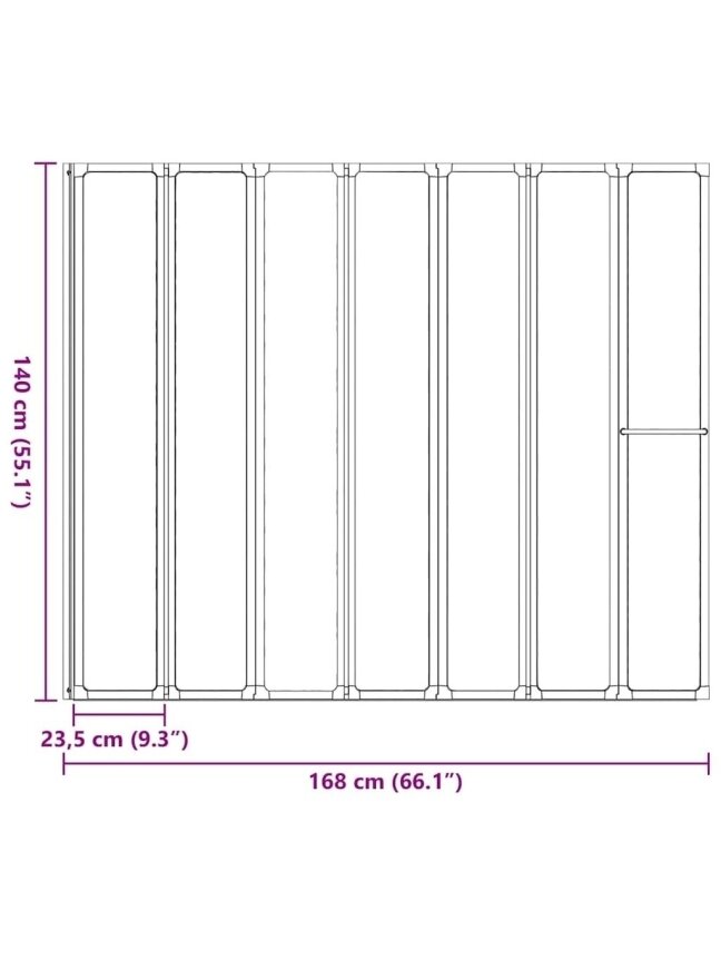 Shower / Bath Screen, 140 × 168 cm, 7 Foldable Panels, with Towel Rack 11 Shower / Bath Screen, 140 × 168 cm, 7 Foldable Panels, with Towel Rack 11