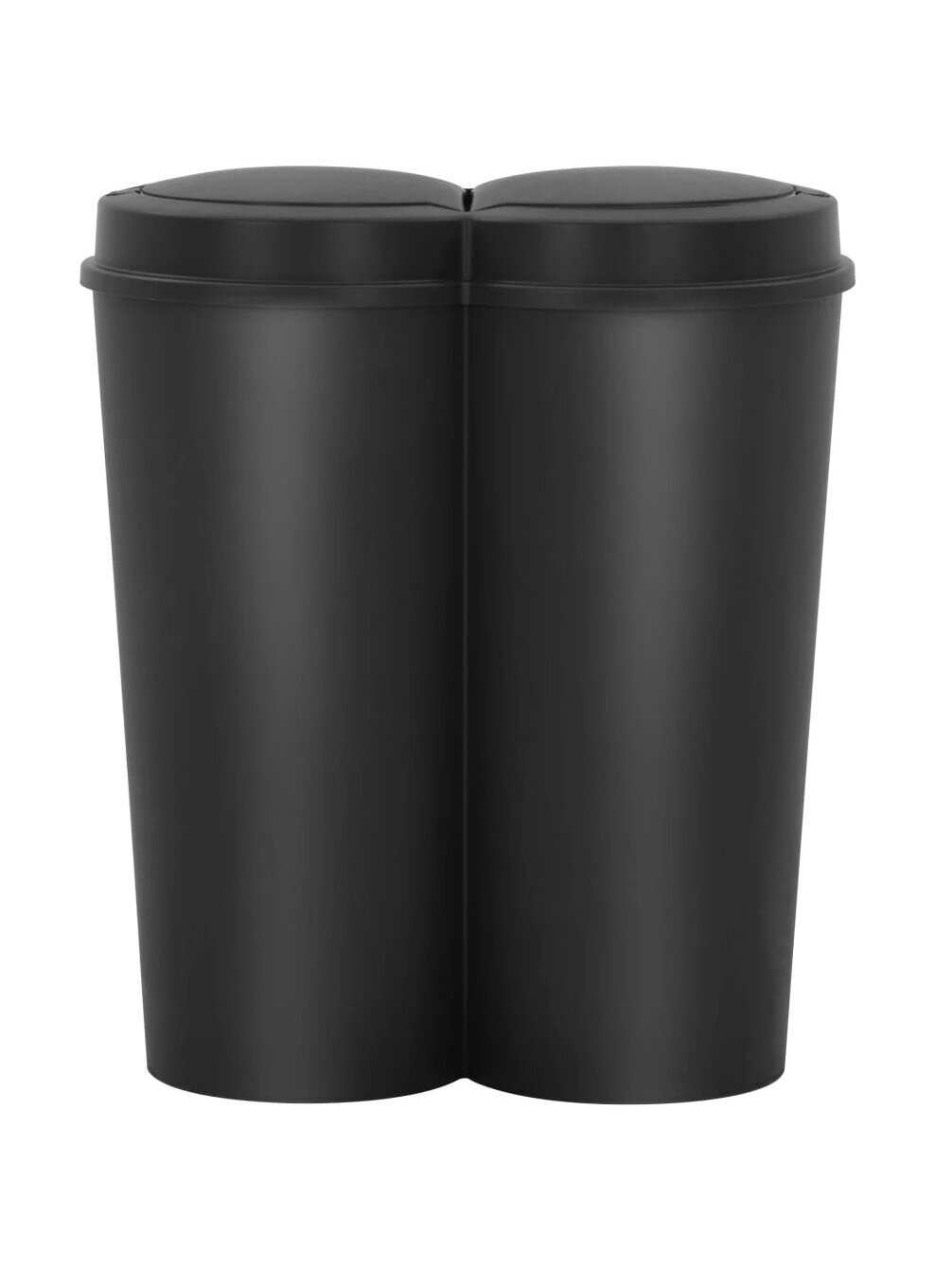 Double Trash Bin, Black, 50 L